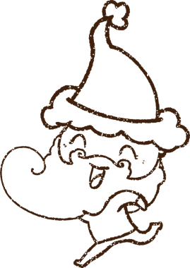 Orijinal Noel Baba Kömür Çizimi