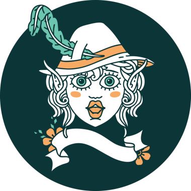 Elf şair karakterinin orijinal simgesi