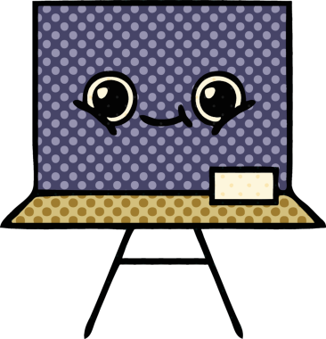 Bir karatahtanın orijinal çizgi roman tarzı