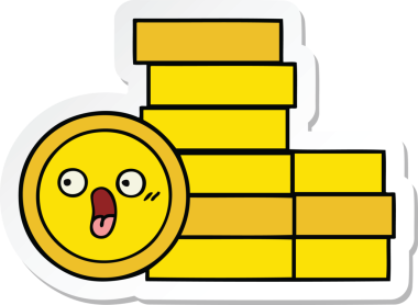 Orijinal bir çizgi film çıkartması.