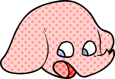 Orijinal şok fil suratı.