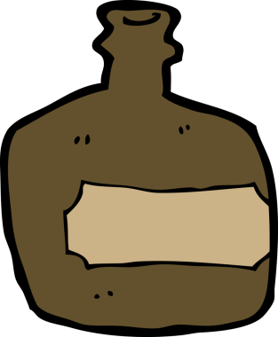 Orijinal çizgi film viski kavanozu