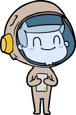 Orijinal mutlu astronot adam.