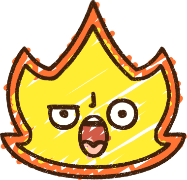 Orijinal Ateş Karakteri Tebeşir Çizimi