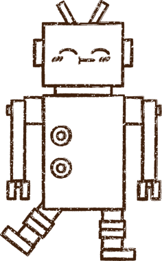 Orijinal Robot Kömür Çizimi