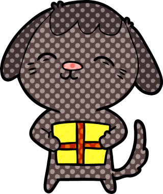 Orijinal mutlu çizgi film köpeği.