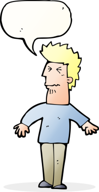 Orijinal çizgi film adamı konuşma balonuyla strese soktu