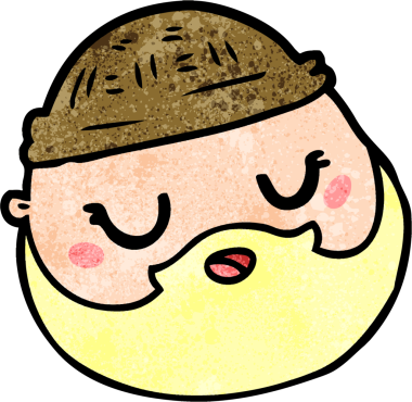 Sakallı, orijinal erkek yüzü.