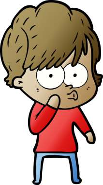 Bir insan tarafından çizilmiş orijinal karikatür kadın.