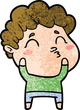 Orijinal karikatür adam somurtuyor