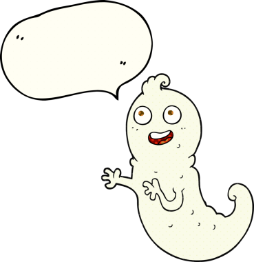 Orijinal serbest çalışma çizilmiş çizgi roman konuşma balonu hayalet