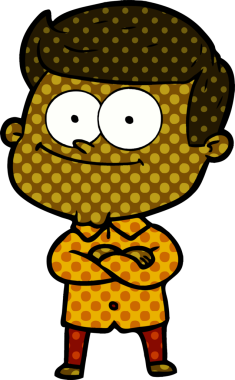 Orijinal mutlu adam çizgi filmi.