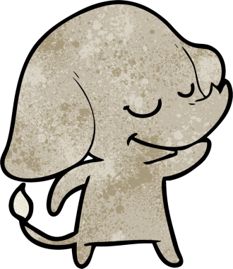 Orijinal gülümseyen fil.