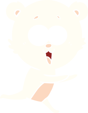 Orijinal gülen oyuncak ayı düz renkli çizgi film