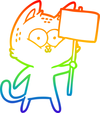 Orijinal gökkuşağı gradyan çizgi çizimi.