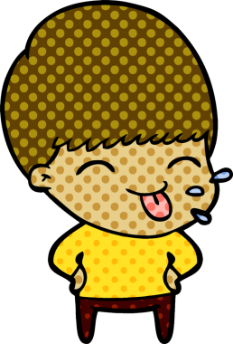 Orijinal komik çizgi film çocuğu