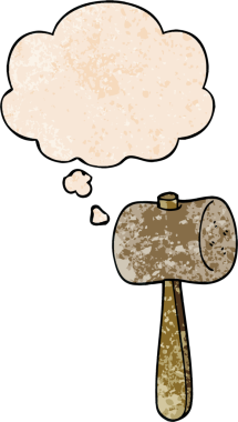 grunge doku tarzında düşünce baloncuğu olan orijinal çizgi film sopası