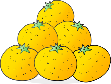 Özgün serbest çizim çizgi film portakalları