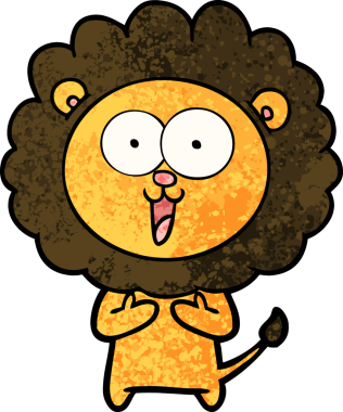 Orijinal mutlu çizgi film aslanı