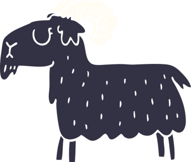 Orijinal karikatür kara keçi