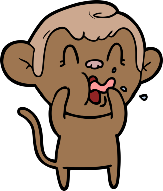 Orijinal çılgın çizgi film maymunu