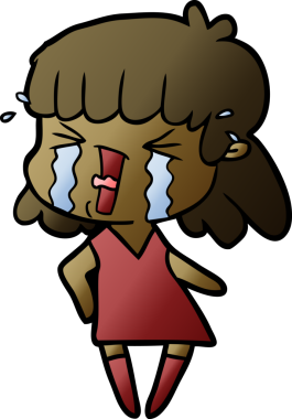 Bir insan tarafından çizilmiş orijinal karikatür kadın.