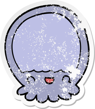 Çizgi film denizanasının orijinal ıstıraplı çıkartması