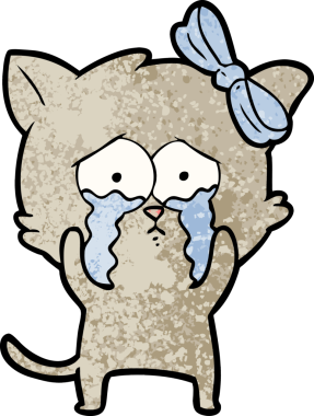 Bir insan tarafından çizilmiş orijinal çizgi film kedisi.