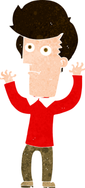 Orijinal karikatür şok adam