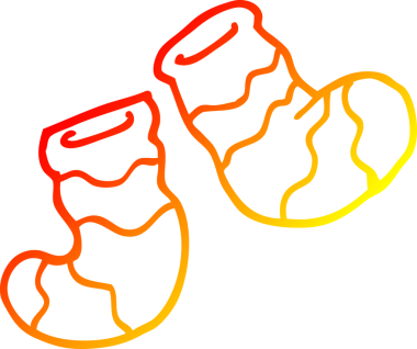 Çizgi film şeritli çorapların orjinal sıcak çizgi çizimi