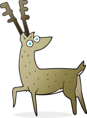 Orjinal serbest çizim karikatür geyiği