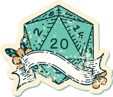 Orijinal Retro Dövme Biçimi Doğal 20 D20 zar atma