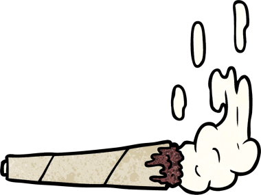 Orijinal karikatür marijuiana birleşimi