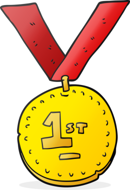 Orijinal serbest çizim çizgi film birincilik madalyası