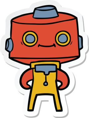 Çizgi film robotunun orijinal çıkartması