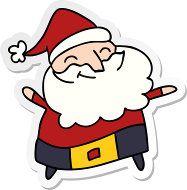 Mutlu bir babanın orijinal serbest sticker karikatürü.