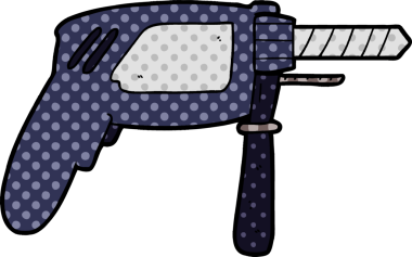 Bir insan tarafından çizilmiş orijinal çizgi film matkabı