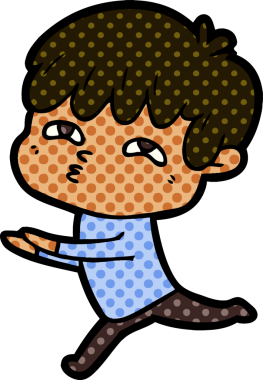 Orijinal karikatür meraklı adam