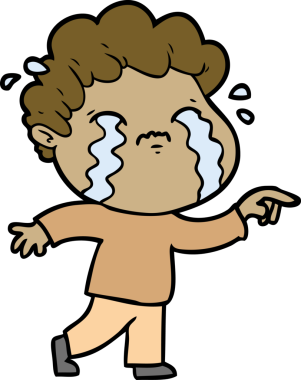 Orijinal çizgi filmci ağlıyor.