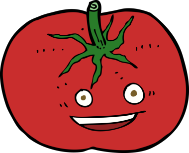 Bir insan tarafından çizilmiş orijinal domates.