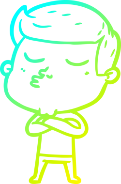 Çizgi film mankeni somurtuyor.