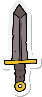 Çizgi film kılıcının orijinal çıkartması