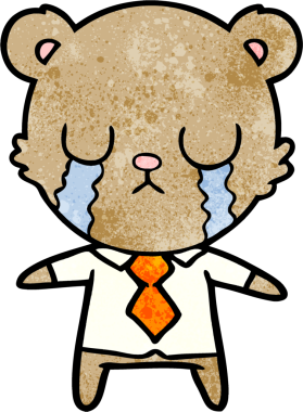 Orijinal ağlayan çizgi film ayısı