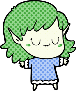 Orijinal mutlu elf kızı.