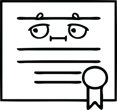 Mezuniyet diplomasının orijinal çizimi