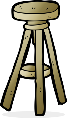 Bir insan tarafından çizilmiş orijinal çizgi film taburesi