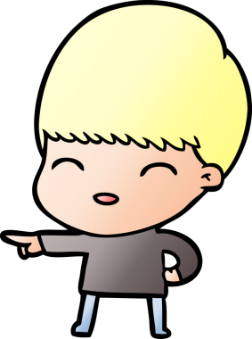 Orijinal mutlu çizgi film çocuğu