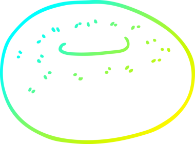 Orijinal soğuk eğimli çizgi film karakteri.