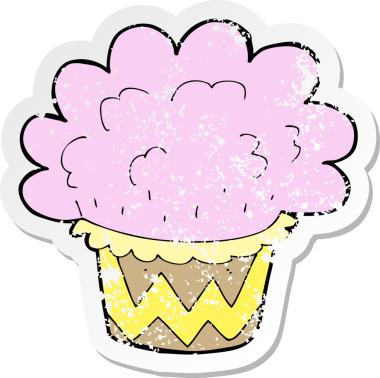 Orijinal retro sıkıntılı kapkek etiketi.