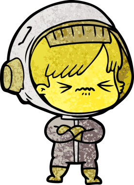 Orijinal kızgın çizgi film uzay kızı